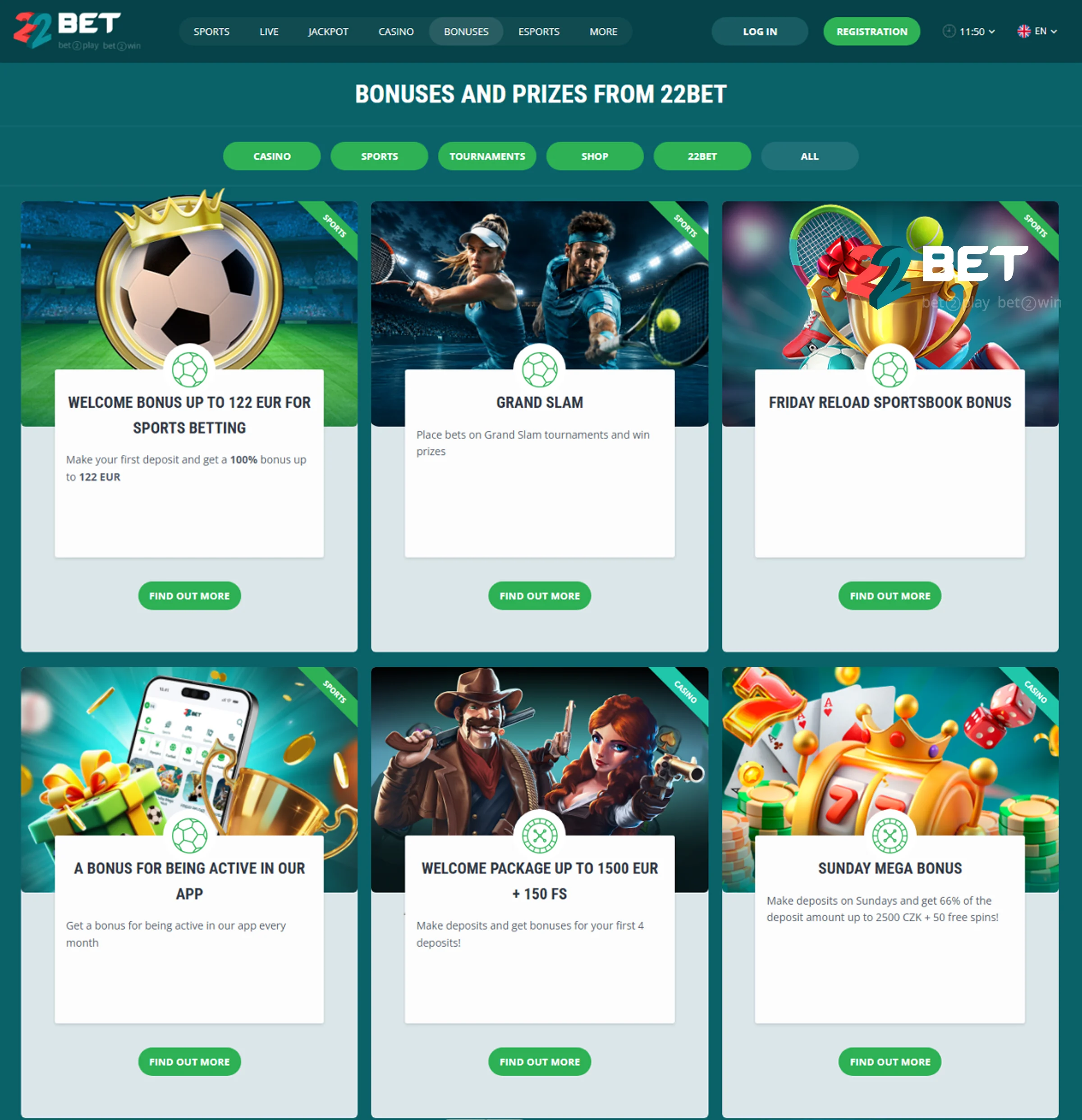 22Bet Mobile Casino